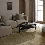 Indulge in the Aion Atropos, where the extraordinary softness of Cashmere meets the enduring durability and resilience of New Zealand Wool. The longer length of New Zealand wool fibers contributes to the strength of this artfully finished product. Amethyst Home provides interior design, new home construction design consulting, vintage area rugs, and lighting in the Houston metro area.