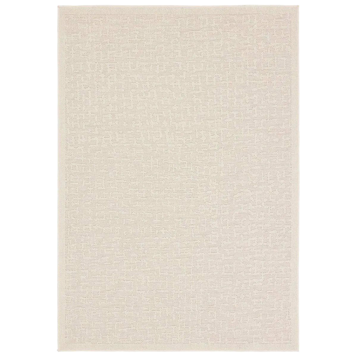 The Continuum collection brings the classic sisal look to outdoor spaces and high-traffic indoor areas. The soft Axiom design features an abstract, geometric pattern with cream high-low pile for added dimension. The polypropylene fibers are stain and water resistant for an easy-care accent piece that suits any area of the home Amethyst Home provides interior design, new home construction design consulting, vintage area rugs, and lighting in the Portland metro area.