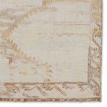 Featuring Jinsen Alamo Rug by Jaipur Living at Amethyst Home. The hand-knotted Jinsen collection features a fresh incarnation of the vintage Turkish textile look. Classic in pattern and modern in color, the Alamo rug boasts a beautiful palette of cream, beige, gold, and brown, featuring distinct dye-lot details and subtle fringe. This artisan-crafted medall. Amethyst Home provides interior design, new home construction design consulting, vintage area rugs, and lighting in the Calabasas metro area.