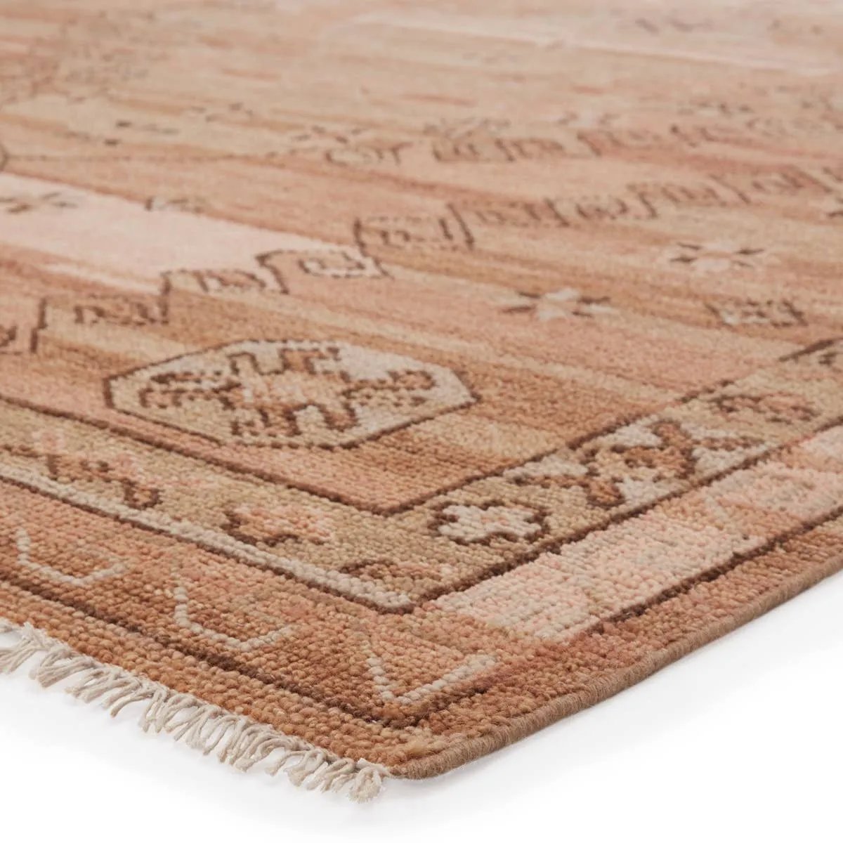 The hand-knotted Jinsen Ziba features a fresh incarnation of the vintage Turkish textile look. Classic in pattern and modern in color, the Ziba rug boasts a dusty desert color palette and distinct dye-lot details. This artisan-crafted rug is made of hand-carded wool and has a low, durable pile for the perfect grounding accent in any room. Amethyst Home provides interior design, new home construction design consulting, vintage area rugs, and lighting in the Dallas metro area.