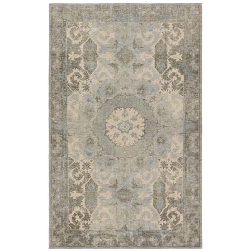 Featuring Kai Modify Hand-Knotted Rug by Jaipur Living at Amethyst Home. The artisan-made Kai collection effortlessly blends the contemporary influence of color with traditionally timeless looks. Exceptionally made and artfully designed, the hand knotted Modify area rug infuses homes with vintage allure. This wool accent boasts an elegant center medalli. Amethyst Home provides interior design, new home construction design consulting, vintage area rugs, and lighting in the Winter Garden metro area.