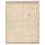 Full of texture, the handknotted Kazben Atalaya stuns with modern Moroccan patterns in natural hues. The Atalaya design delights with a gray and brown abstract-linear pattern on a cream base. A dotted border adds the finishing touches to this elevated accent piece. Low, ribbed pile creates visual intrigue and grounds any contemporary space. Amethyst Home provides interior design, new home construction design consulting, vintage area rugs, and lighting in the San Diego metro area.