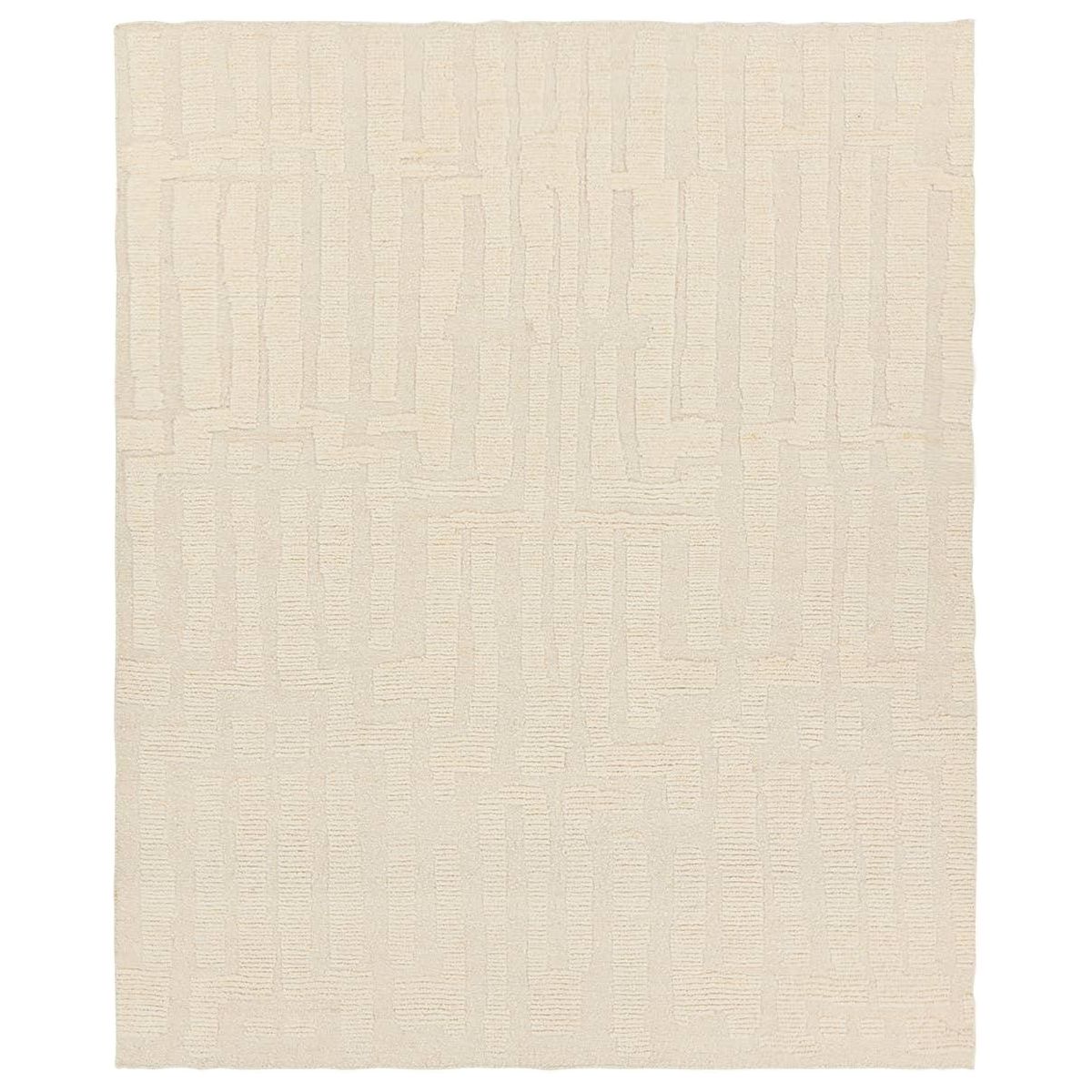 The Keoka Timandras boasts a fresh take on classic Afghani hand-knotted textiles. In the easy-to-decorate colorway of cream, the light and airy Timandra rug anchors rooms with versatility and neutral appeal. The texture-rich wool pile features a ribbed, high-low construction that lends unique linear details to the dynamic geometric patterns. Amethyst Home provides interior design, new home construction design consulting, vintage area rugs, and lighting in the Salt Lake City metro area.