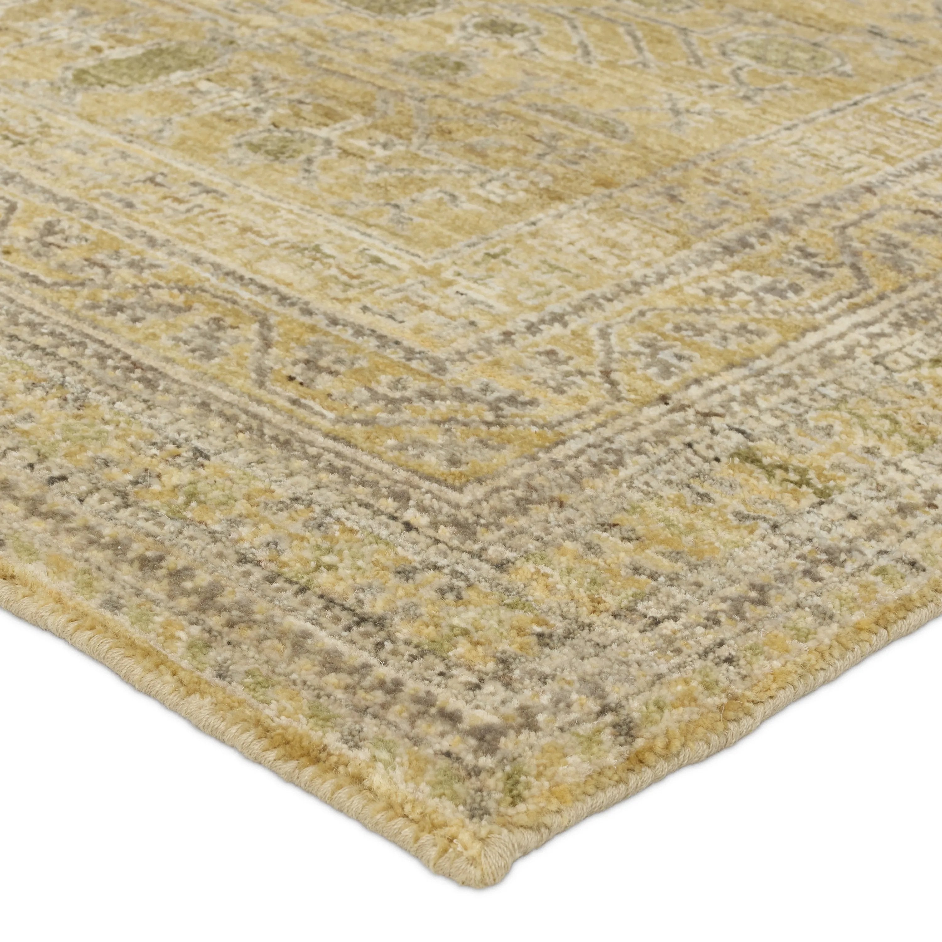The handknotted Mihret collection gathers inspiration from traditional patterns that offer elegance and a refined, modern colorway. Expertly handcrafted in India with 64 knots per square inch for unparalleled quality, the Delacor design features traditional trellis and geometric details and a thick border. Amethyst Home provides interior design, new home construction design consulting, vintage area rugs, and lighting in the Des Moines metro area.