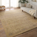 The handknotted Mihret collection gathers inspiration from traditional patterns that offer elegance and a refined, modern colorway. Expertly handcrafted in India with 64 knots per square inch for unparalleled quality, the Elira design features traditional floral and scrolling details and a thick border. Amethyst Home provides interior design, new home construction design consulting, vintage area rugs, and lighting in the Tampa metro area.