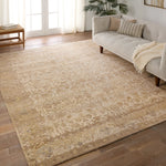 The handknotted Mihret collection gathers inspiration from traditional patterns that offer elegance and a refined, modern colorway. Expertly handcrafted in India with 64 knots per square inch for unparalleled quality, the Zeniba design features traditional floral and scrolling details and a thick border. Amethyst Home provides interior design, new home construction design consulting, vintage area rugs, and lighting in the Dallas metro area.