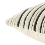 Featuring Montane Dayton Pillow by Jaipur Living at Amethyst Home. The hand-knotted Montane Dayton imbues spaces with modern Moroccan vibes and high-quality craftsmanship. This richly textured assortment of pillows features premium wool and silk blended fibers and an exceptional Persian knot quality. The striped Dayton pillow delights in a cream and bla. Amethyst Home provides interior design, new home construction design consulting, vintage area rugs, and lighting in the Winter Garden metro area.