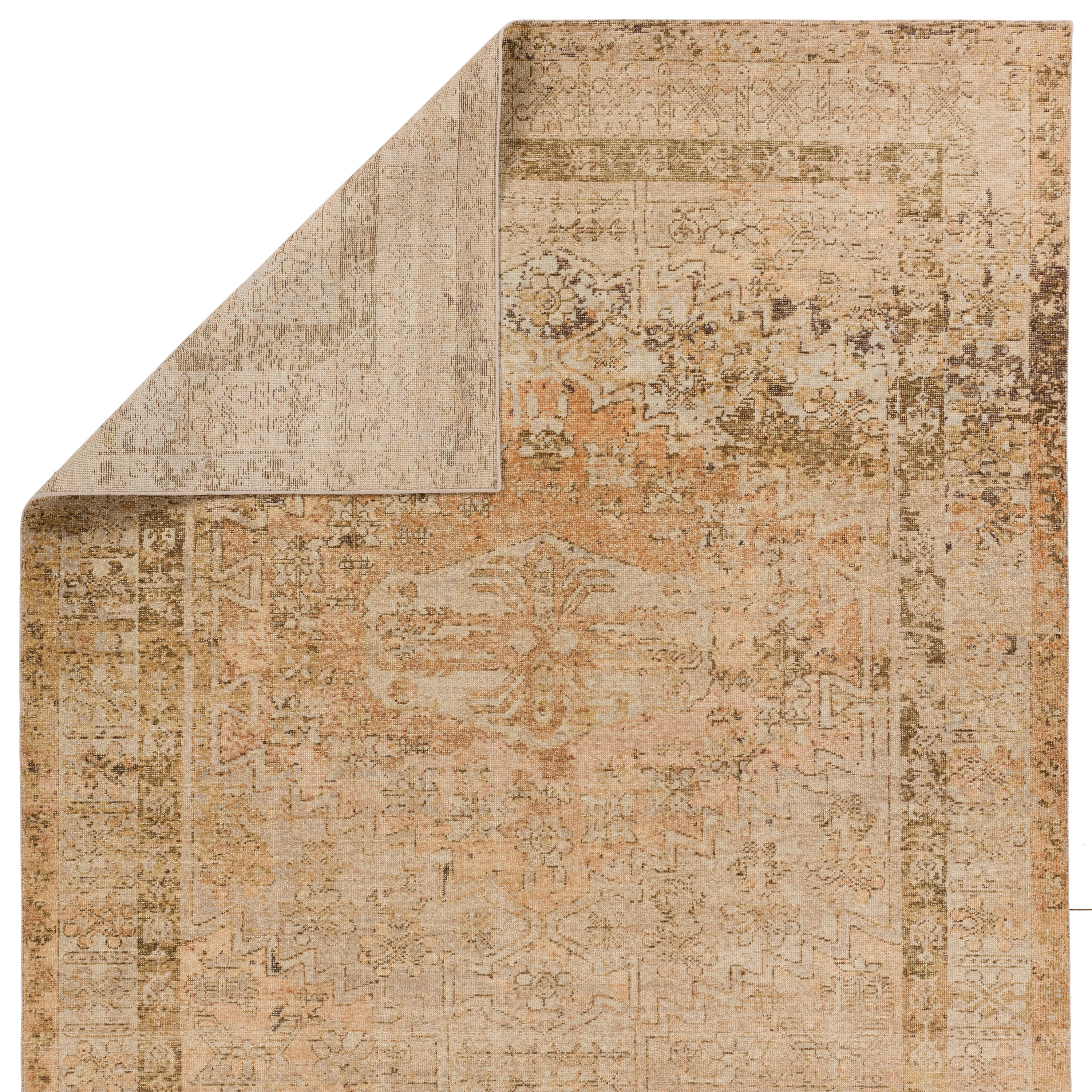 Featuring Onessa Elinor Hand-Knotted Rug by Jaipur Living at Amethyst Home. The Onessa collection marries traditional motifs with soft, subdued colorways for the perfect blend of fresh and time-honored style. These hand-knotted wool rugs feature a hand-sheared quality that lends the design a coveted vintage impression. The Elinor rug features a heavily distressed, medallion patt. Amethyst Home provides interior design, new construction, custom furniture, and area rugs in the Scottsdale metro area.