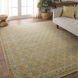 The Onessa collection marries traditional motifs with soft, subdued colorways for the perfect blend of fresh and time-honored style. These hand-knotted wool rugs feature a hand-sheared quality that lends the design a coveted vintage impression. The Mildred rug features a tile and mini-medallion pattern in hues of blue, green, cream, taupe, and gray. Amethyst Home provides interior design, new construction, custom furniture, and area rugs in the Miami metro area.