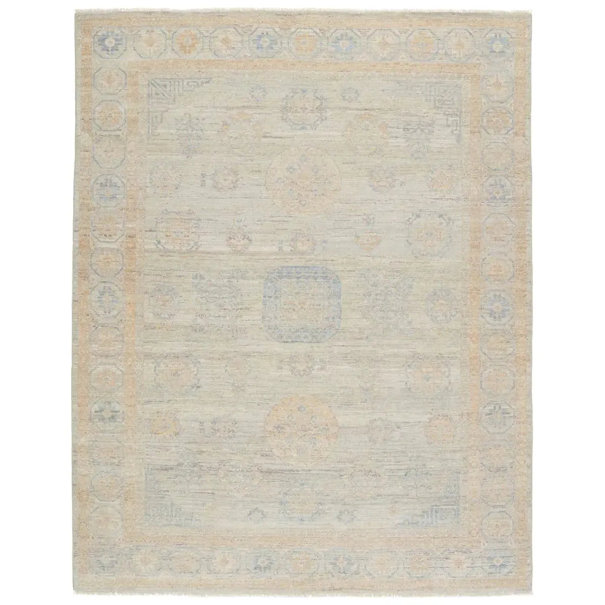 The Orenda collection features heirloom-quality designs of muted and uniquely updated Old World patterns. The Cerelia area rug boasts a beautifully washed medallion motif with ornate and fine-lined details. Amethyst Home provides interior design services, furniture, rugs, and lighting in the Kansas City metro area.