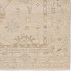 The Orenda Kerensa features heirloom-quality designs of muted and uniquely updated Old World patterns. The Kerensa area rug boasts a beautifully washed medallion motif with an antique Oushak-inspired vibe. The ivory tone is accented with cool blue and warm beige hues for added depth and intrigue. Amethyst Home provides interior design, new home construction design consulting, vintage area rugs, and lighting in the Houston metro area.
