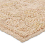 Featuring Sofi Elear Hand-Knotted Rug by Jaipur Living at Amethyst Home. The hand-ktted Sofi collection offers a textural refresh to traditional Oushak designs. With soft, tonal hues and a one-of-kind construction that creates stunning variation in color, these open and inviting designs balance the artistry of traditional textiles and the versatile aesthet. Amethyst Home provides interior design, new home construction design consulting, vintage area rugs, and lighting in the Scottsdale metro area.