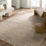 Featuring Someplace In Time Keon Hand-Knotted Rug by Jaipur Living at Amethyst Home. Whimsical colorways combine with the opulent detail of a traditional-inspired Kars pattern-- the Someplace in Time Keon represents nostalgia and progression, heritage and the contemporary. The Keon rug's cool gray, and ivory details ground spaces with luxe appeal and an ex. Amethyst Home provides interior design, new home construction design consulting, vintage area rugs, and lighting in the Washington metro area.