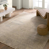Featuring Someplace In Time Keon Hand-Knotted Rug by Jaipur Living at Amethyst Home. Whimsical colorways combine with the opulent detail of a traditional-inspired Kars pattern-- the Someplace in Time Keon represents nostalgia and progression, heritage and the contemporary. The Keon rug's cool gray, and ivory details ground spaces with luxe appeal and an ex. Amethyst Home provides interior design, new home construction design consulting, vintage area rugs, and lighting in the Washington metro area.