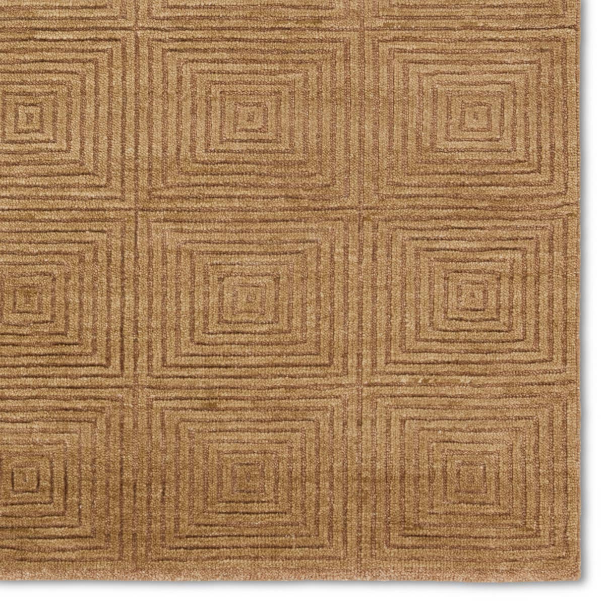 Featuring Tasa Pennant Hand-Knotted Rug by Jaipur Living at Amethyst Home. The Tasa collection features intriguing designs in solid hues, hand-knotted by artisans in India for durability and quality. The Pennant rug showcases geometric tile design created with alternating high and low pile. Short, wool pile in a rich, gold hue provides a grounding accent pi. Amethyst Home provides interior design, new home construction design consulting, vintage area rugs, and lighting in the Charlotte metro area.