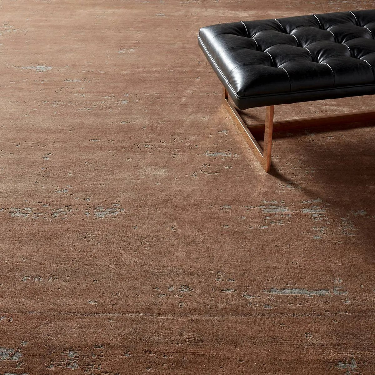 Inspired by the unrushed quality of the natural process, the Urban Pause collection features an assortment of grounding solid designs that are anything but basic. Rayon made from bamboo lends an inviting, silk-like texture and unique light-to-dark effect to the hand-knotted quality. Amethyst Home provides interior design, new home construction design consulting, vintage area rugs, and lighting in the San Diego metro area.