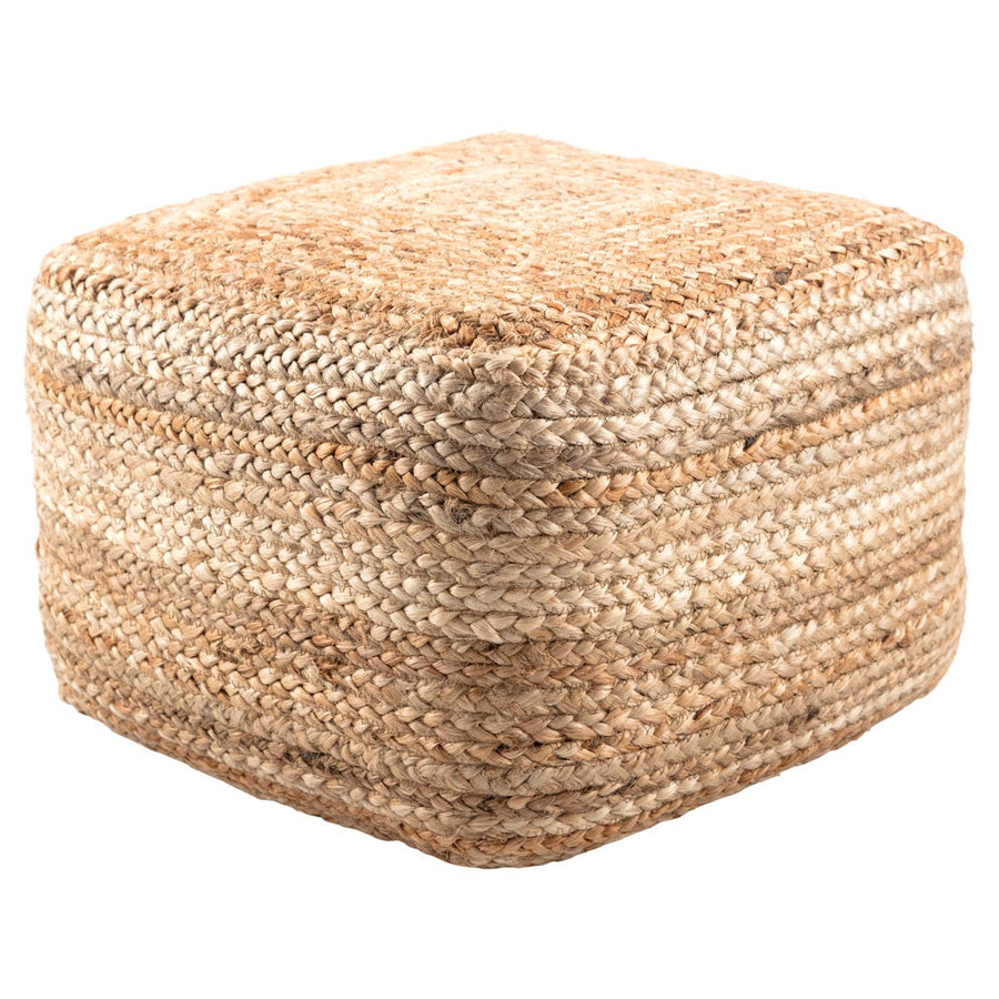 Pouf Ottoman en Jute Tressé Naturel | prêt pour l'expédition!