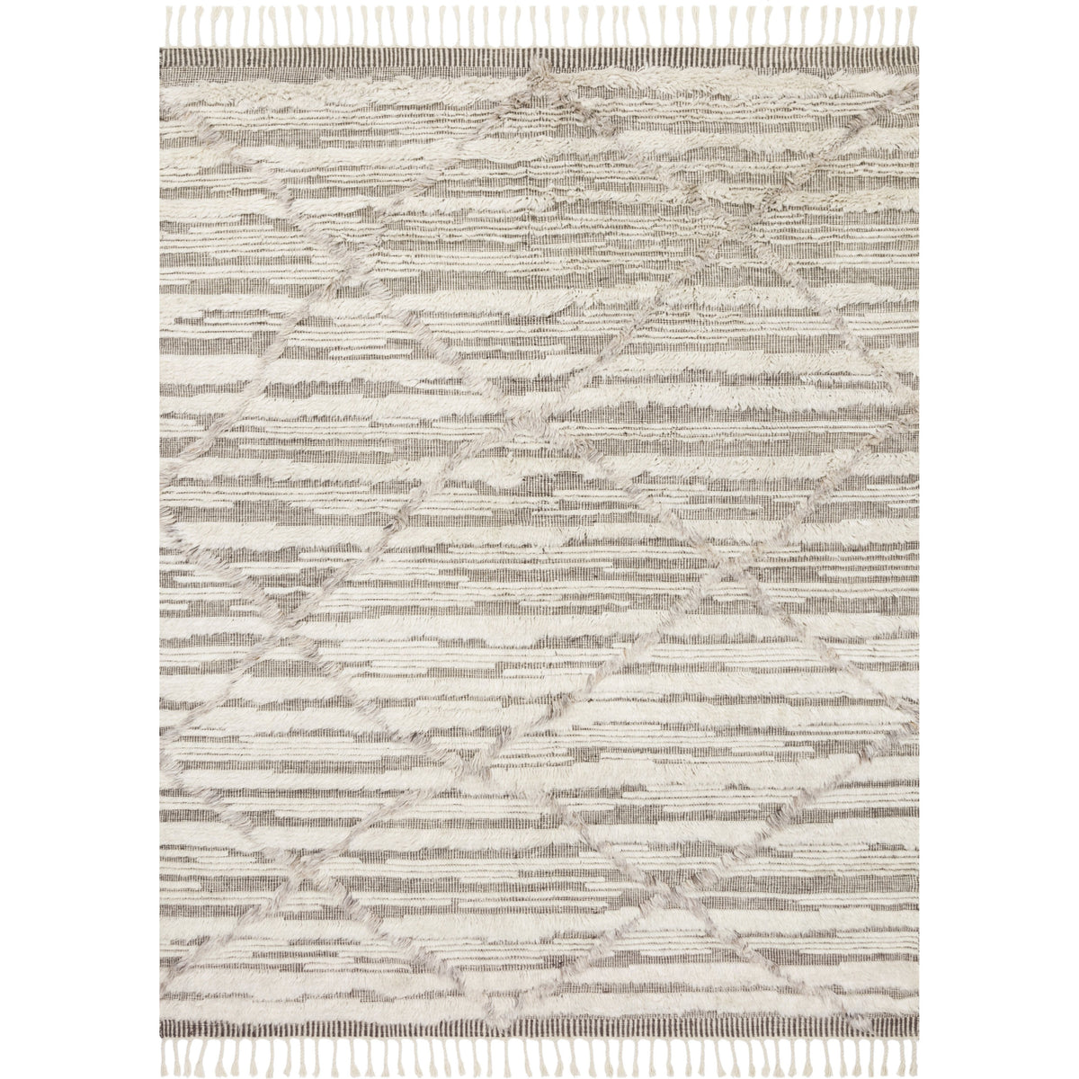 Khalid Ivory/Taupe Hand-Knotted Rug