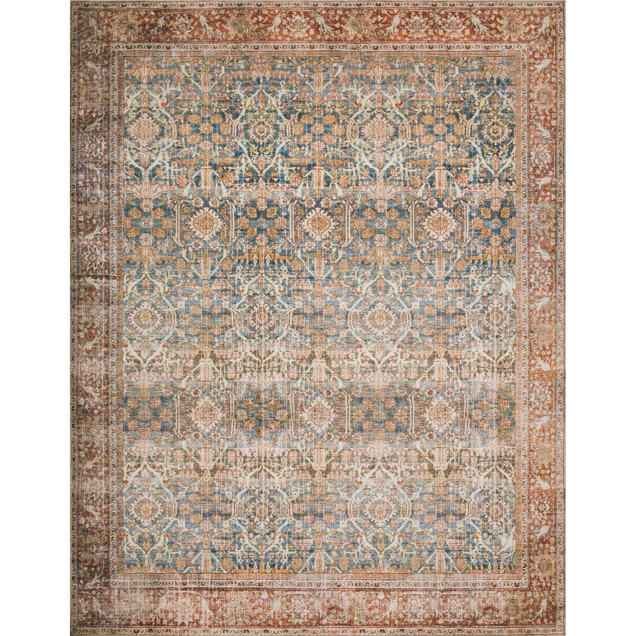 Tapis Layla océan/rouille