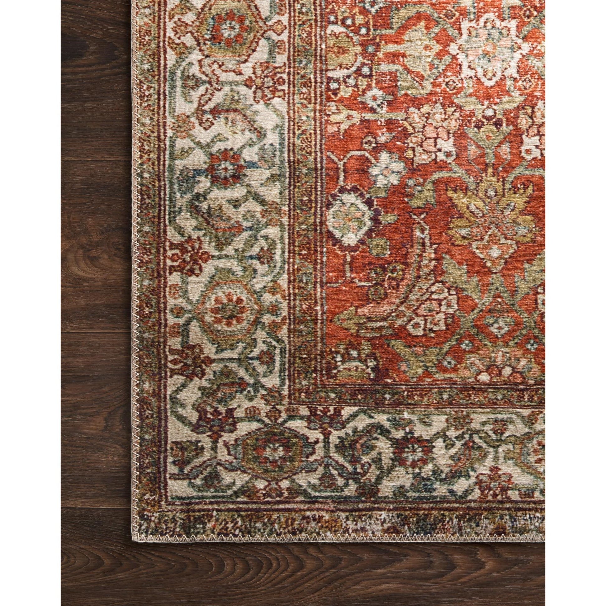 Layla Ocean/Multi Rug - Amethyst Home The Layla Collection is traditional and timeless, with a beautiful lived-in design that captures the spirit of an old-world rug. This traditional power-loomed rug is crafted of 100% polyester with a classic and sophisticated color palette and subtle patina.