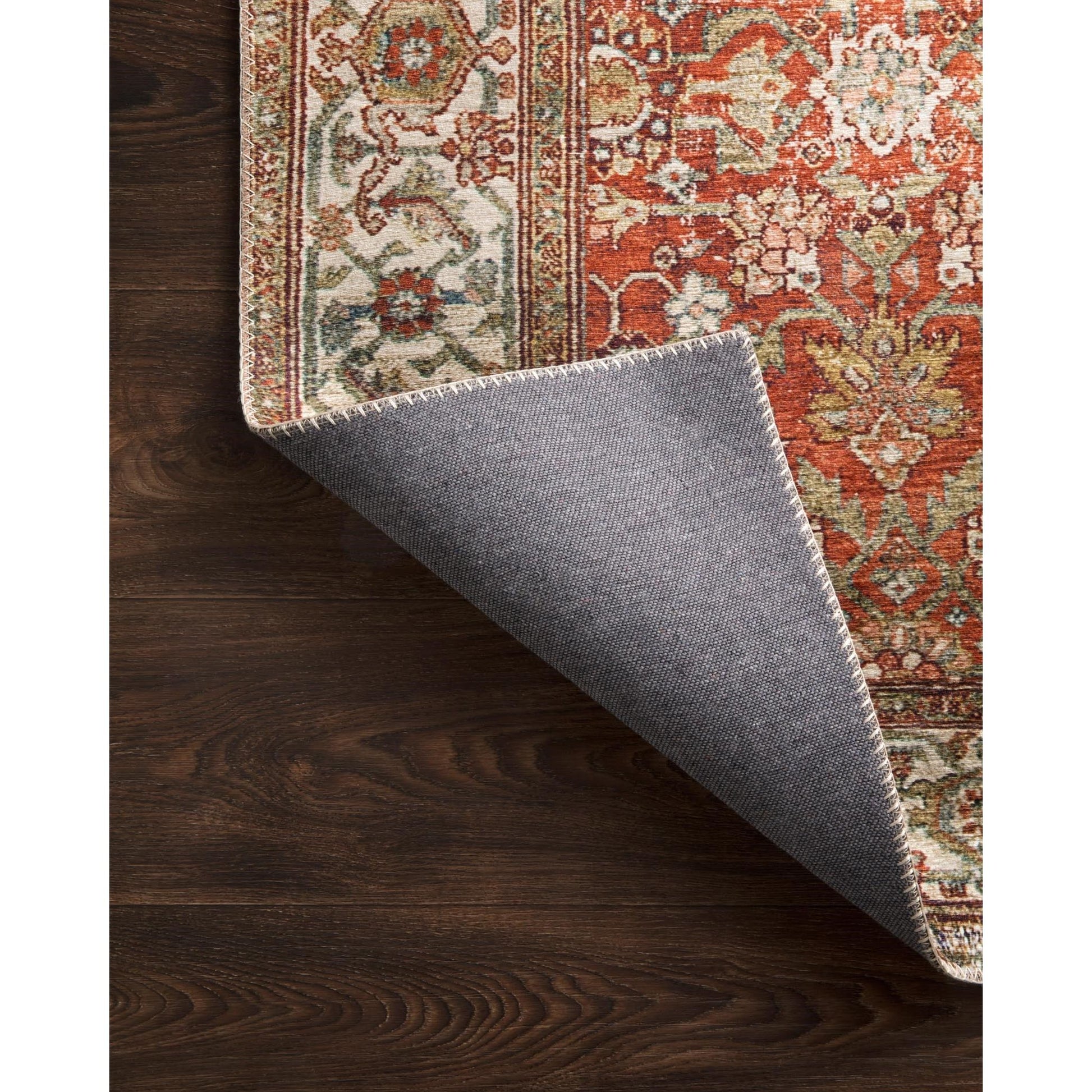 Layla Ocean/Multi Rug - Amethyst Home The Layla Collection is traditional and timeless, with a beautiful lived-in design that captures the spirit of an old-world rug. This traditional power-loomed rug is crafted of 100% polyester with a classic and sophisticated color palette and subtle patina.