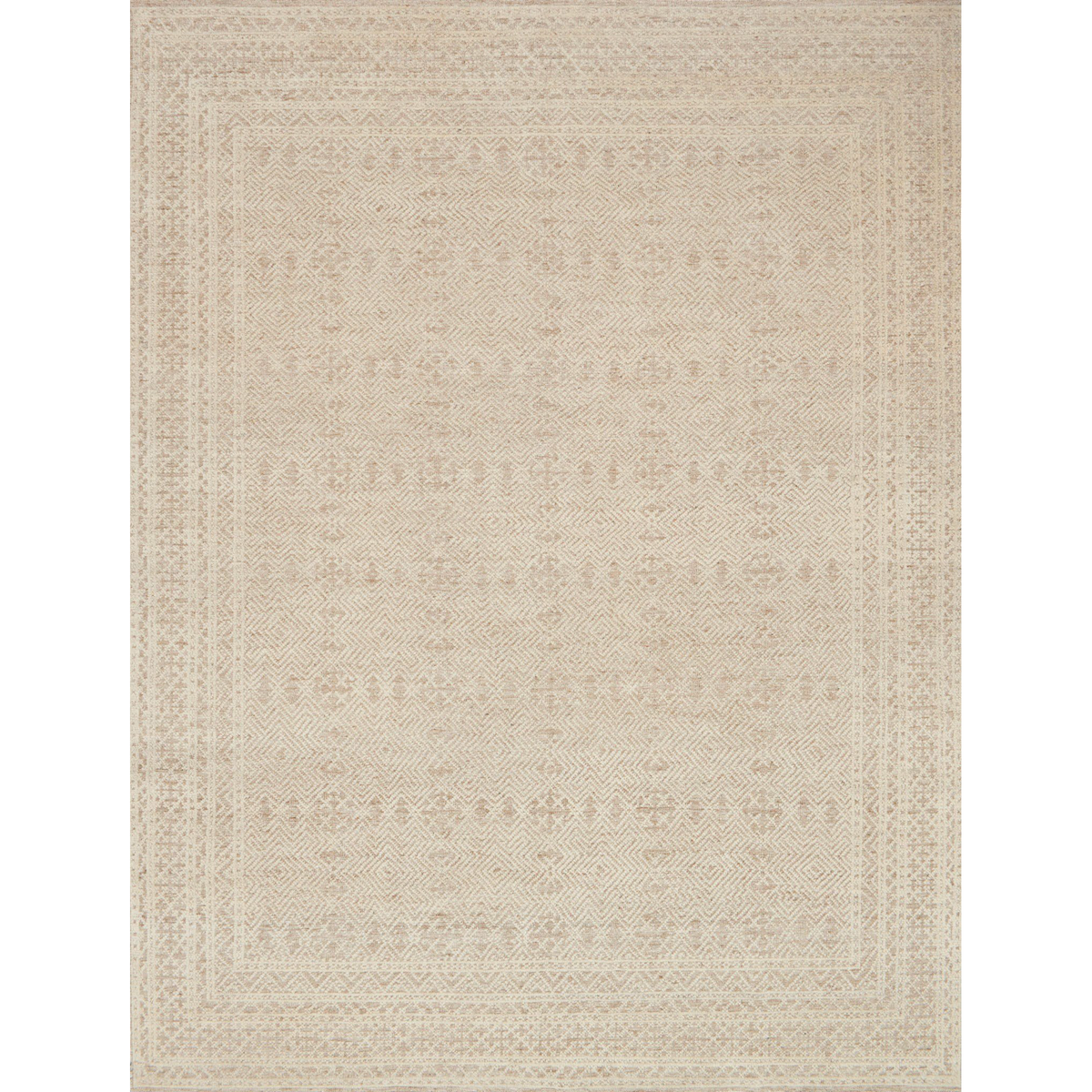 Tapis Origin avoine/ivoire noué à la main