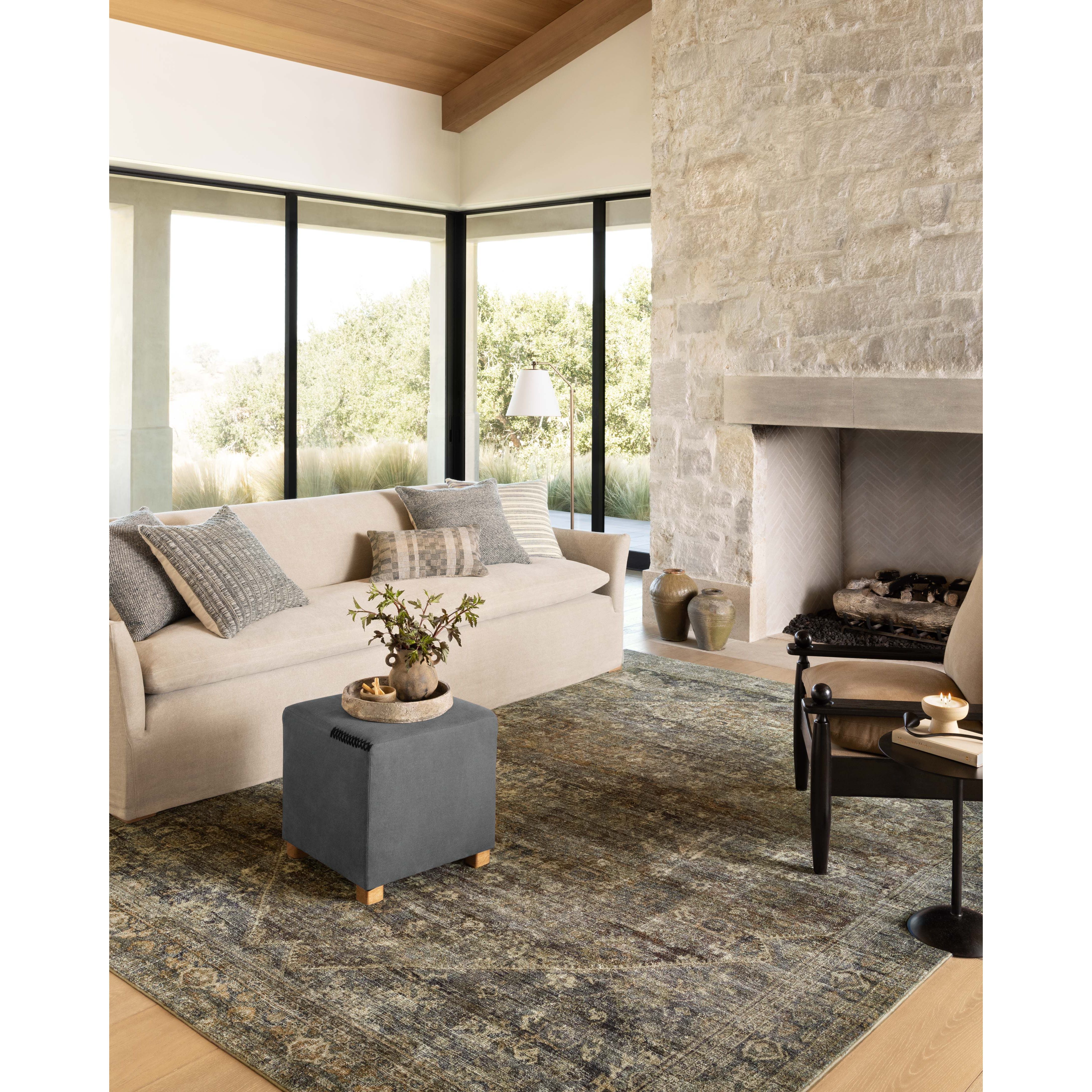 Featuring Amber Lewis x Loloi Morgan Spice / Lagoon Rug by Loloi at Amethyst Home. With the faded feel of an antique rug, the Amber Lewis x Loloi Morgan Spice / Lagoon Rug is a feat of modern printed construction. These impressive area rugs expertly blend sophisticated tones to recreate the dynamic colors of a vintage textiles. Power-loomed of CloudPile™ construction, these rugs are extra-so. Amethyst Home provides interior design services, furniture, rugs, and lighting in the Monterey metro area.