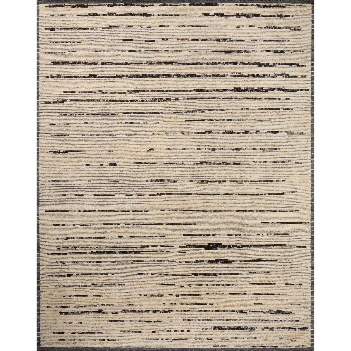 Amber Lewis x Loloi Briyana Natural / Black Hand-Knotted Rug