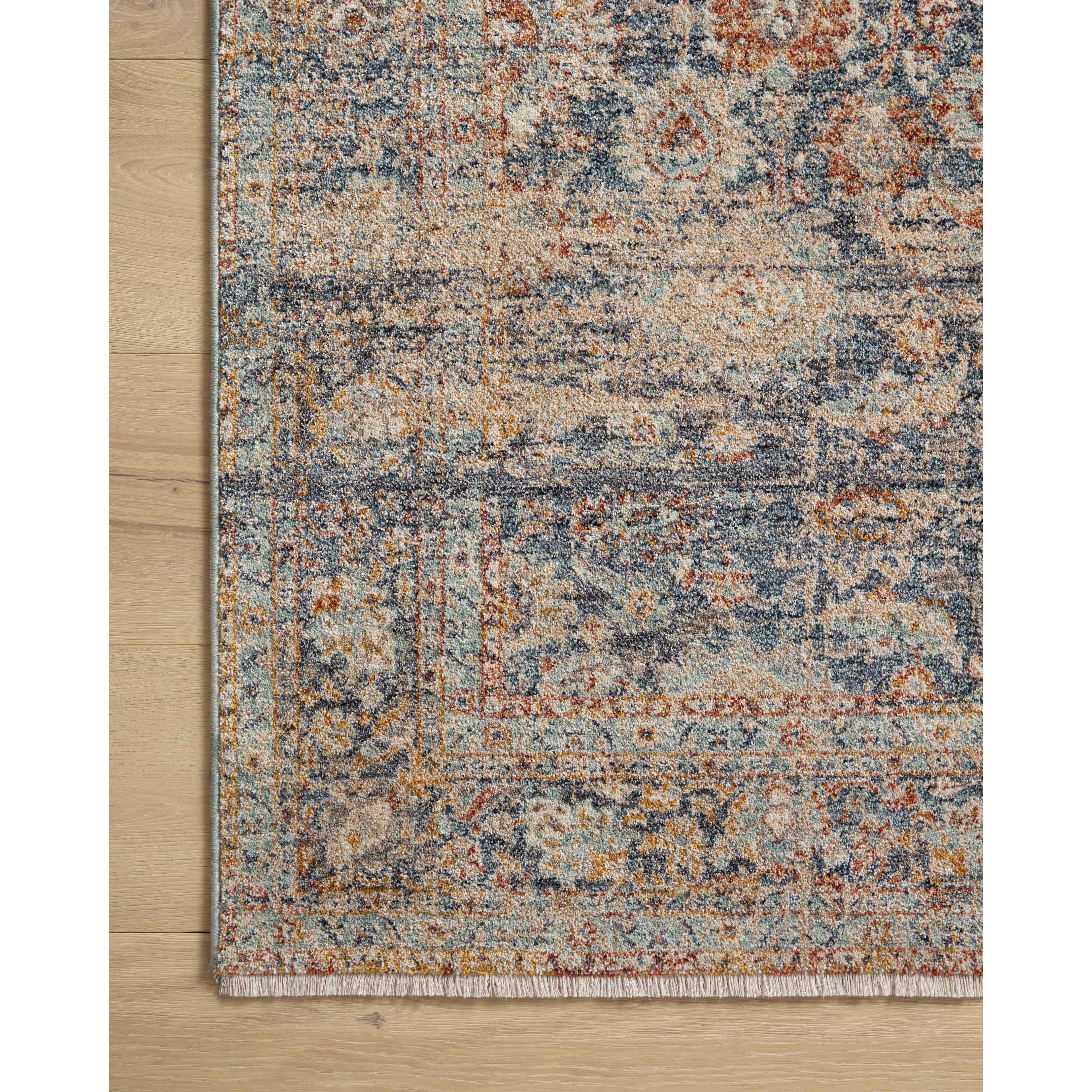 Designed in an expertly distressed antique style, the Angela Rose x Loloi Blake Navy / Multi rug features traditional motifs that have softened into the background, making it an effortless neutral in any room. Muted earth-toned palettes complement a range of furniture, while subtle cream-colored fringe at the edges add texture and framing. Amethyst Home provides interior design services, furniture, rugs, and lighting in the Monterey metro area.