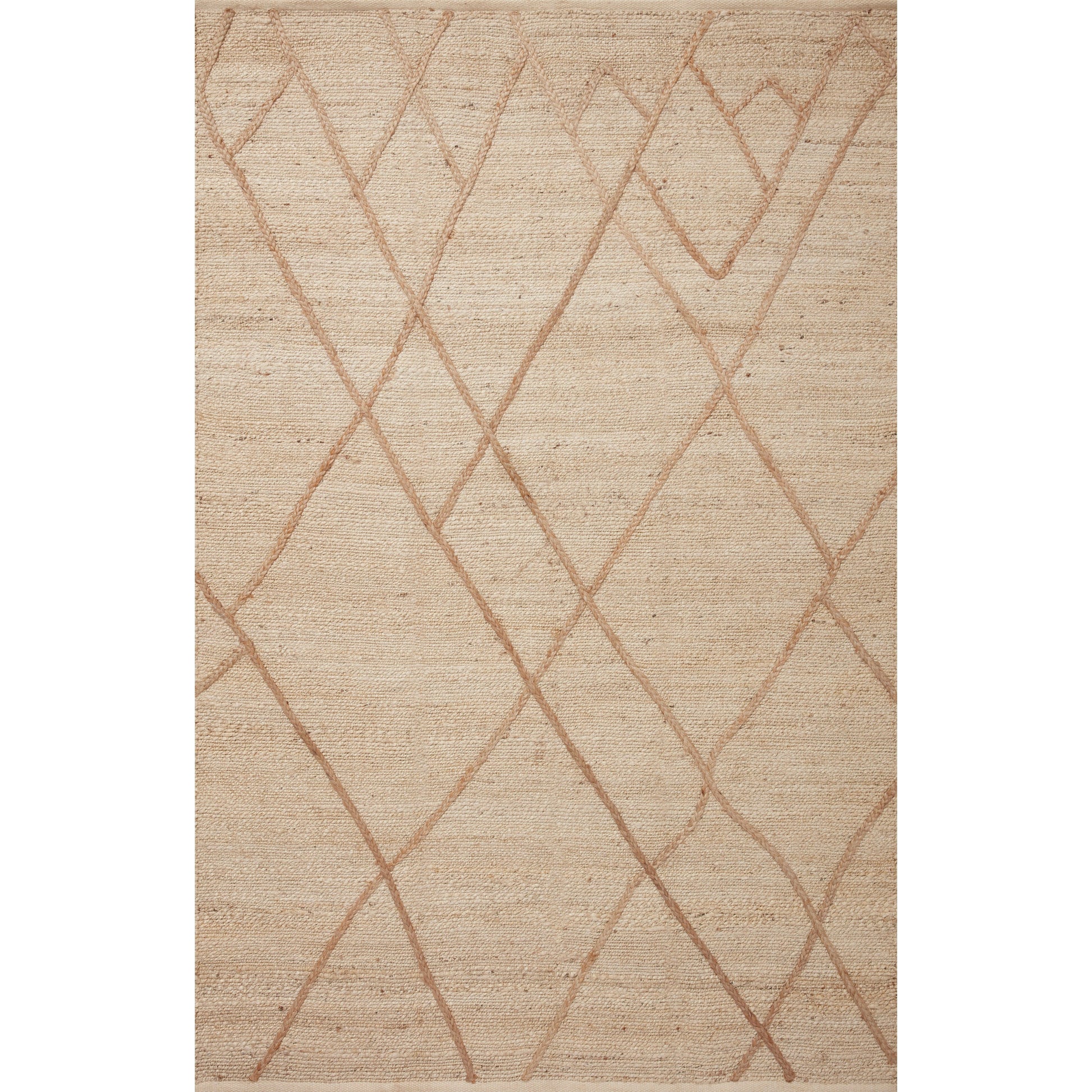 A tonal approach to Moroccan-inspired rugs, the Bodhi Ivory / Natural BOD-01 rug from Loloi is hand-woven of 100% jute. This rug features linear and braided details, creating natural variations that make a subtle yet striking statement for an entryway, living room, hallway or kitchen runner, or dining room. Amethyst Home provides interior design, new construction, custom furniture, and rugs for the Des Moines and Cedar Rapids, Iowa metro area.