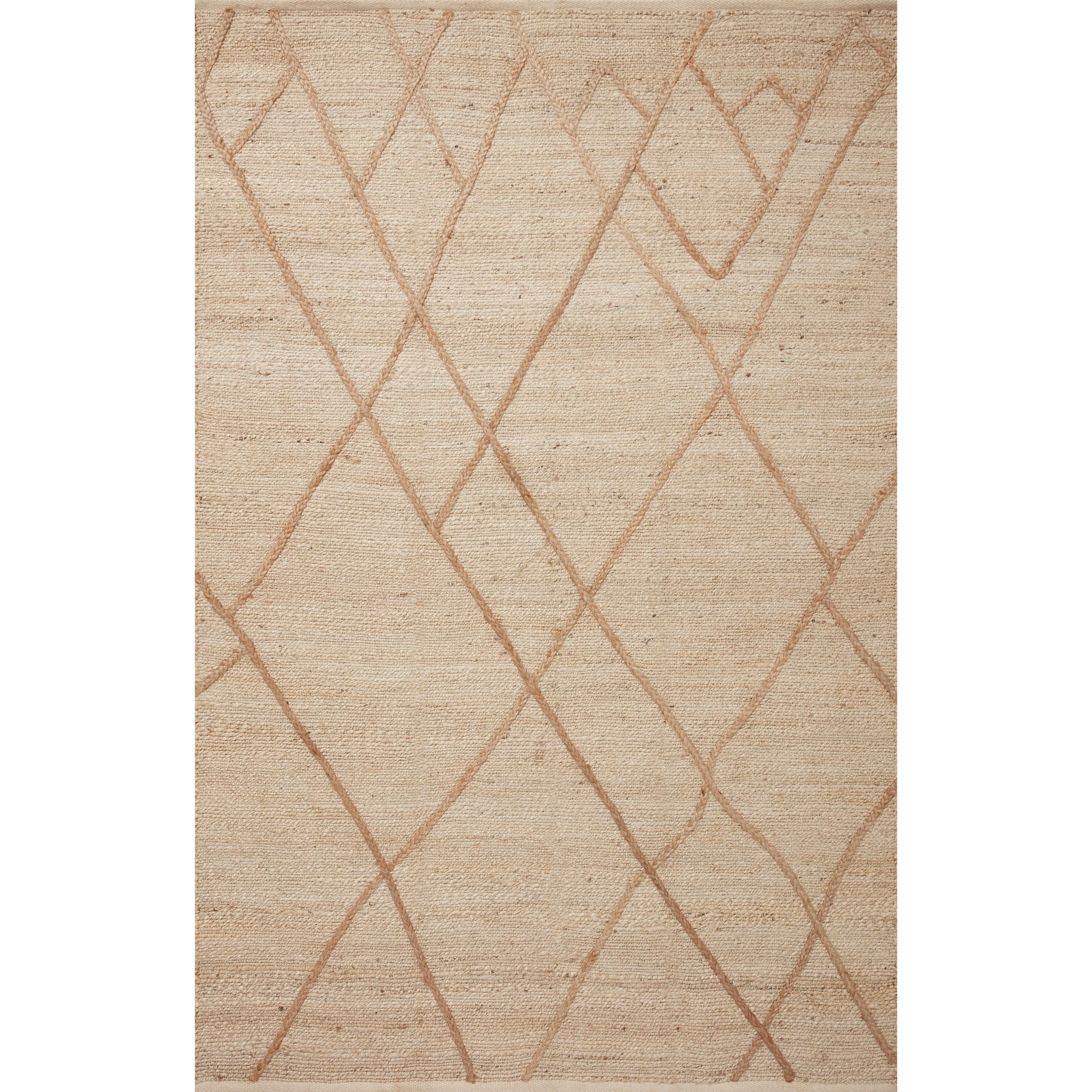 A tonal approach to Moroccan-inspired rugs, the Bodhi Ivory / Natural BOD-01 rug from Loloi is hand-woven of 100% jute. This rug features linear and braided details, creating natural variations that make a subtle yet striking statement for an entryway, living room, hallway or kitchen runner, or dining room. Amethyst Home provides interior design, new construction, custom furniture, and rugs for the Des Moines and Cedar Rapids, Iowa metro area.
