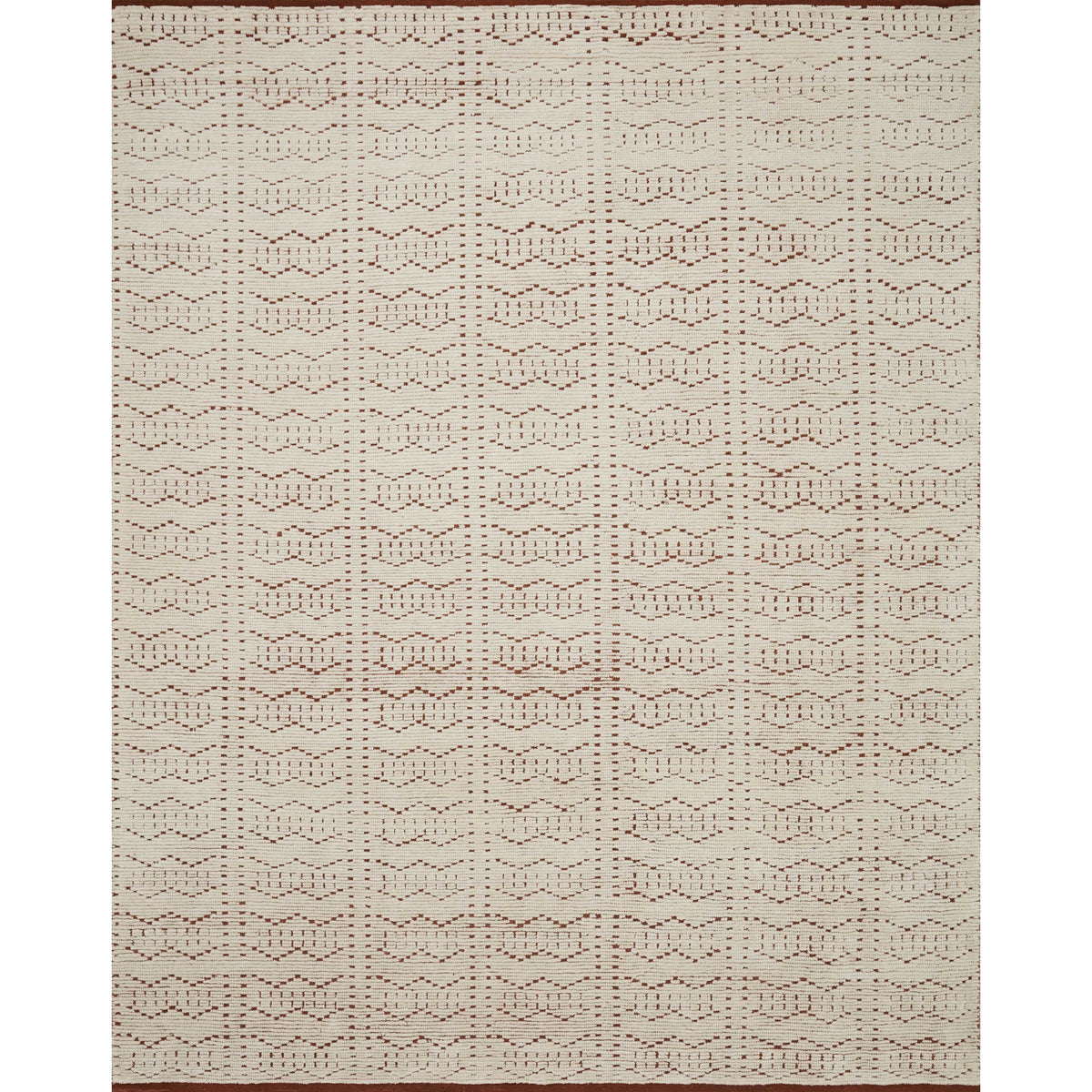 Carrier &amp; Company x Loloi Walker Tapis noué à la main rouille / ivoire