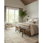 Featuring Cassian Ivory Rug by Loloi at Amethyst Home. The Cassian Ivory Rug is a hand-woven wool and cotton area rug with an asymmetrical gridded pattern and high-low texture. The rug’s higher, shaggy pile takes cues from Moroccan designs, while the neutral colors and natural materials make it a cozy addition to any space, especially living rooms and dens.. Amethyst Home provides interior design, new home construction design consulting, vintage area rugs, and lighting in the Park City metro area.