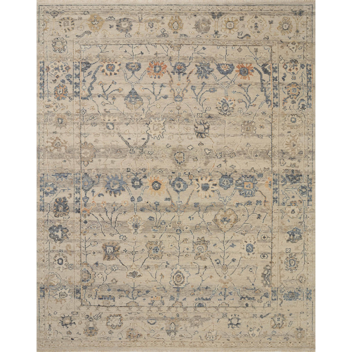 Tapis noué à la main Dominic Dove / Denim