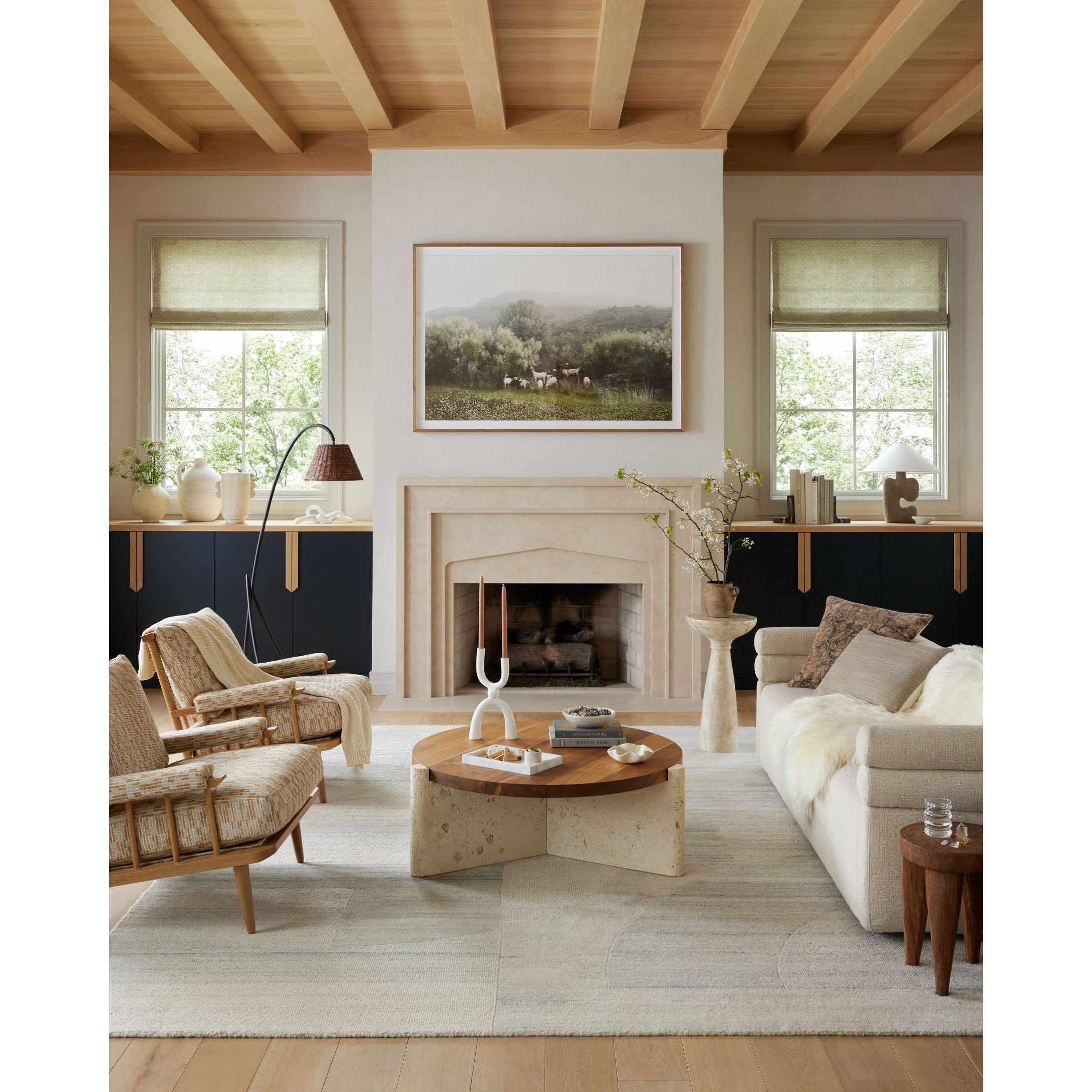 Featuring Elodie Natural / Mist Hand-Knotted Rug by Loloi at Amethyst Home. The hand-knotted Elodie Natural / Mist rug collection uses space-dyed yarns to create dynamic variability in a range of heathered neutrals with a tone-on-tone design. Elodie is also uniquely textured and soft, made of New Zealand wool and nylon blended yarns. A luxurious area rug wit. Amethyst Home provides interior design, new home construction design consulting, vintage area rugs, and lighting in the San Jose metro area.
