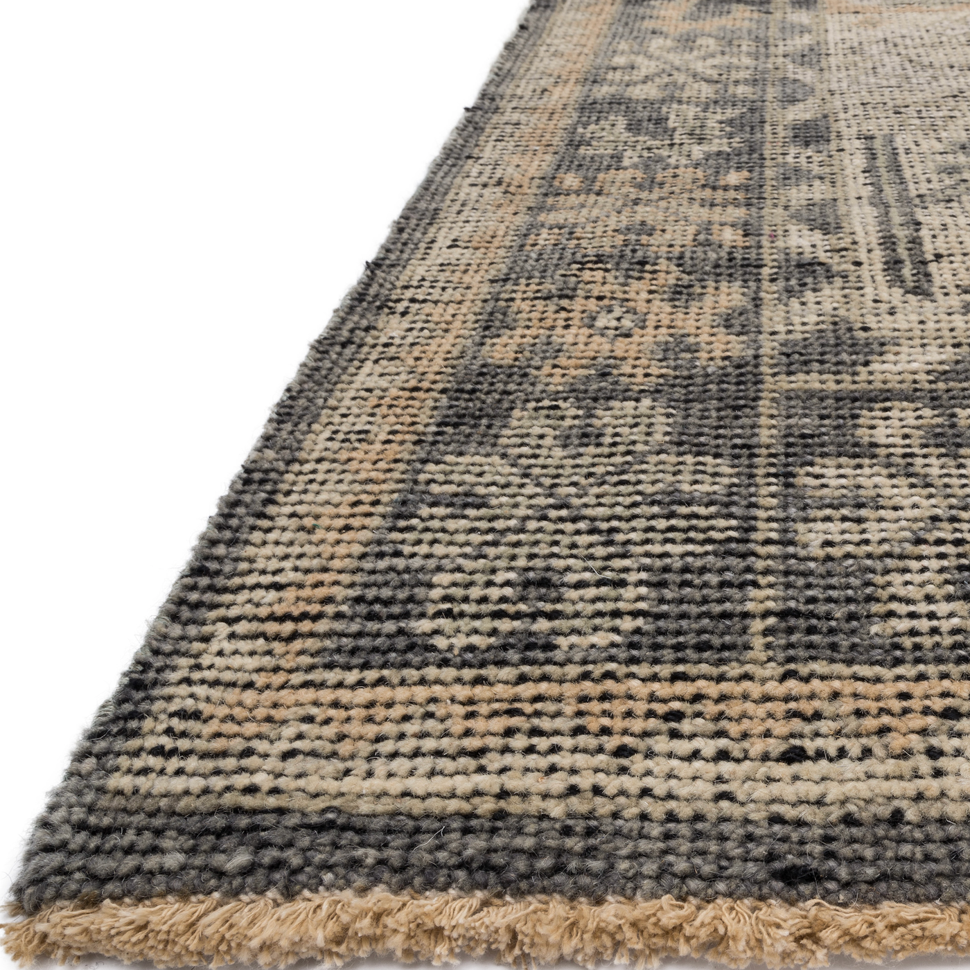 Featuring Heirloom Bone / Charcoal Hand-Knotted Rug by Loloi at Amethyst Home. Bring a touch of antiqued beauty into your home with the Heirloom Bone / Charcoal rug from Loloi. This wool rug tastefully honors the art of hand knotted rugs. The rug evokes a sense of unique sophistication with its traditional Serapi rug color palettes and vintage design.
This rug would be perfect for . Amethyst Home provides interior design, new construction, custom furniture, and rugs for the Kansas City metro area.