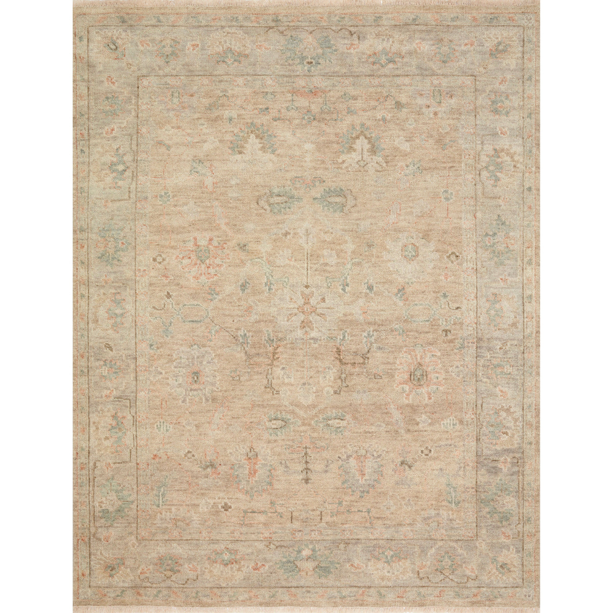 Tapis noué à la main Helena beige/multi