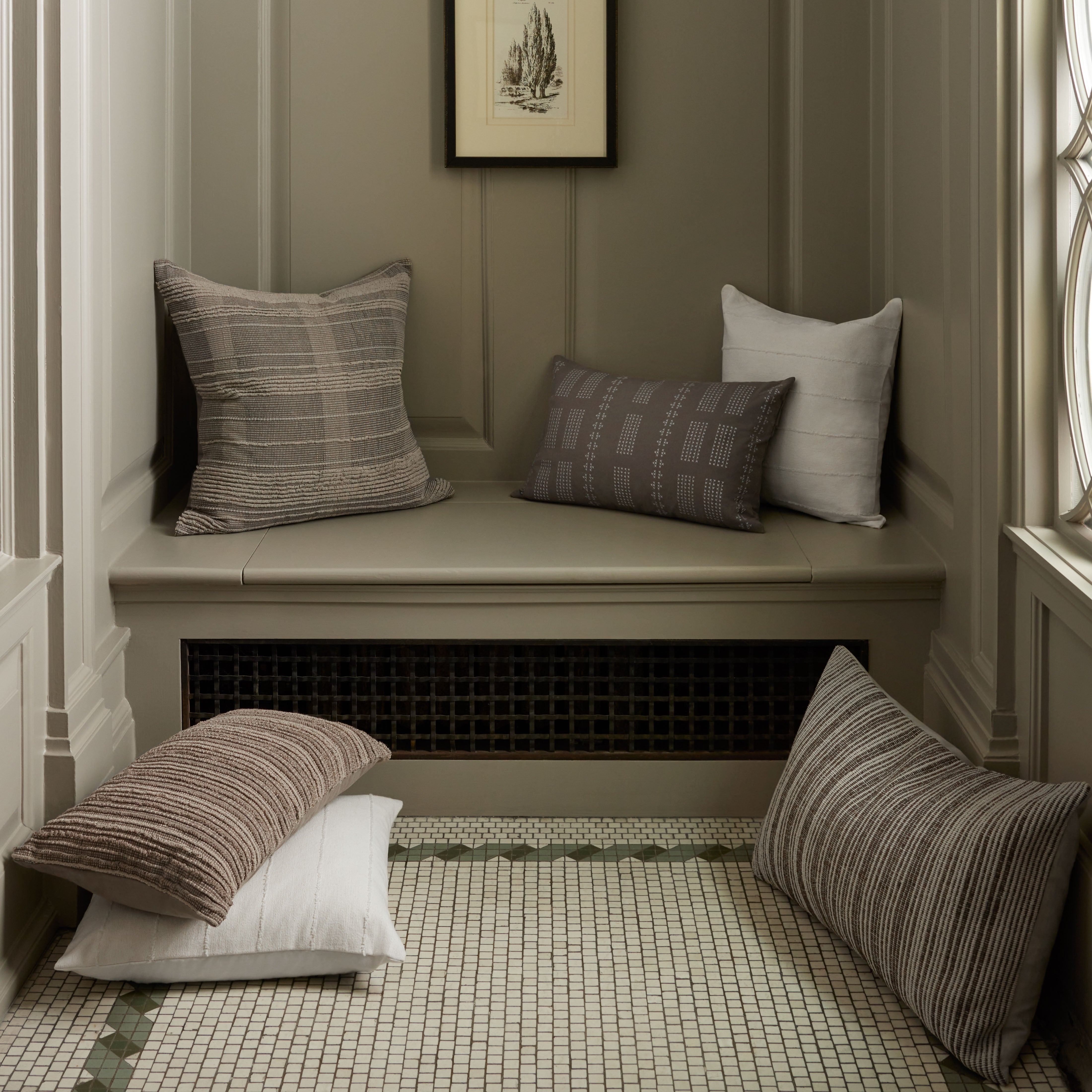 Featuring Jean Ivory Pillow by Loloi at Amethyst Home. Add a touch of elegance to your décor with the Jean Pjs0013 Ivory Pillow. Exquisitely embroidered and accented with an antique bronze finish logo zipper, this pillow makes a stylish statement in any room. Designed with a cotton and rayon construction, this pillow is perfect for adding a touch of luxury . Amethyst Home provides interior design, new home construction design consulting, vintage area rugs, and lighting in the San Diego metro area.