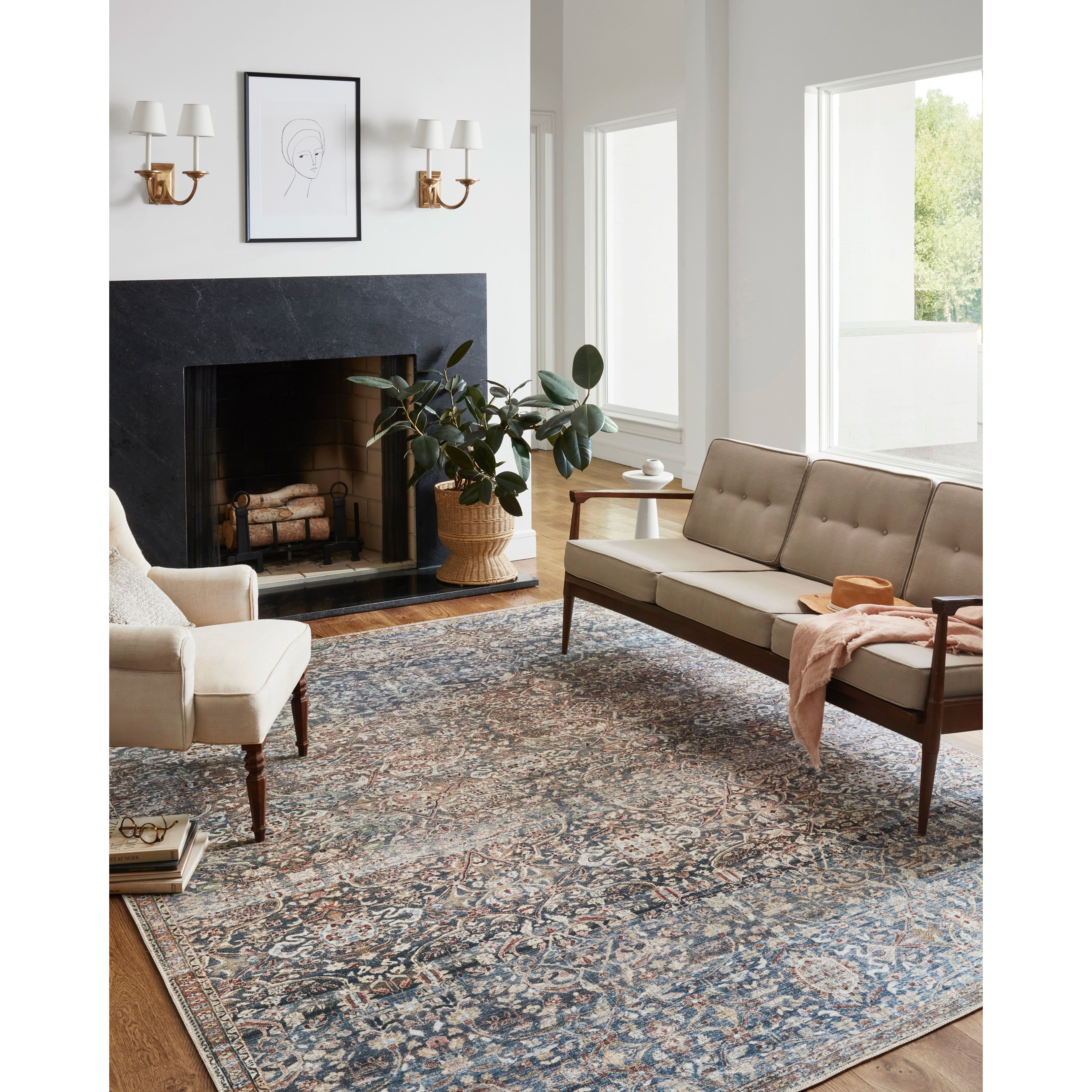 Featuring Jules Chris Loves Julia x Loloi Denim / Spice Rug by Loloi at Amethyst Home. The Jules Chris Loves Julia x Loloi Denim / Spice rug is durable, low pile, and soft underfoot for a cozy addition for your home. Inspired by classic vintage rugs, this is a product of collaboration between Chris Loves Julia x Loloi.
The rug features:- Beautiful vintag.  Amethyst Home provides interior design, new home construction design consulting, vintage area rugs, and lighting in the Los Angeles metro area.