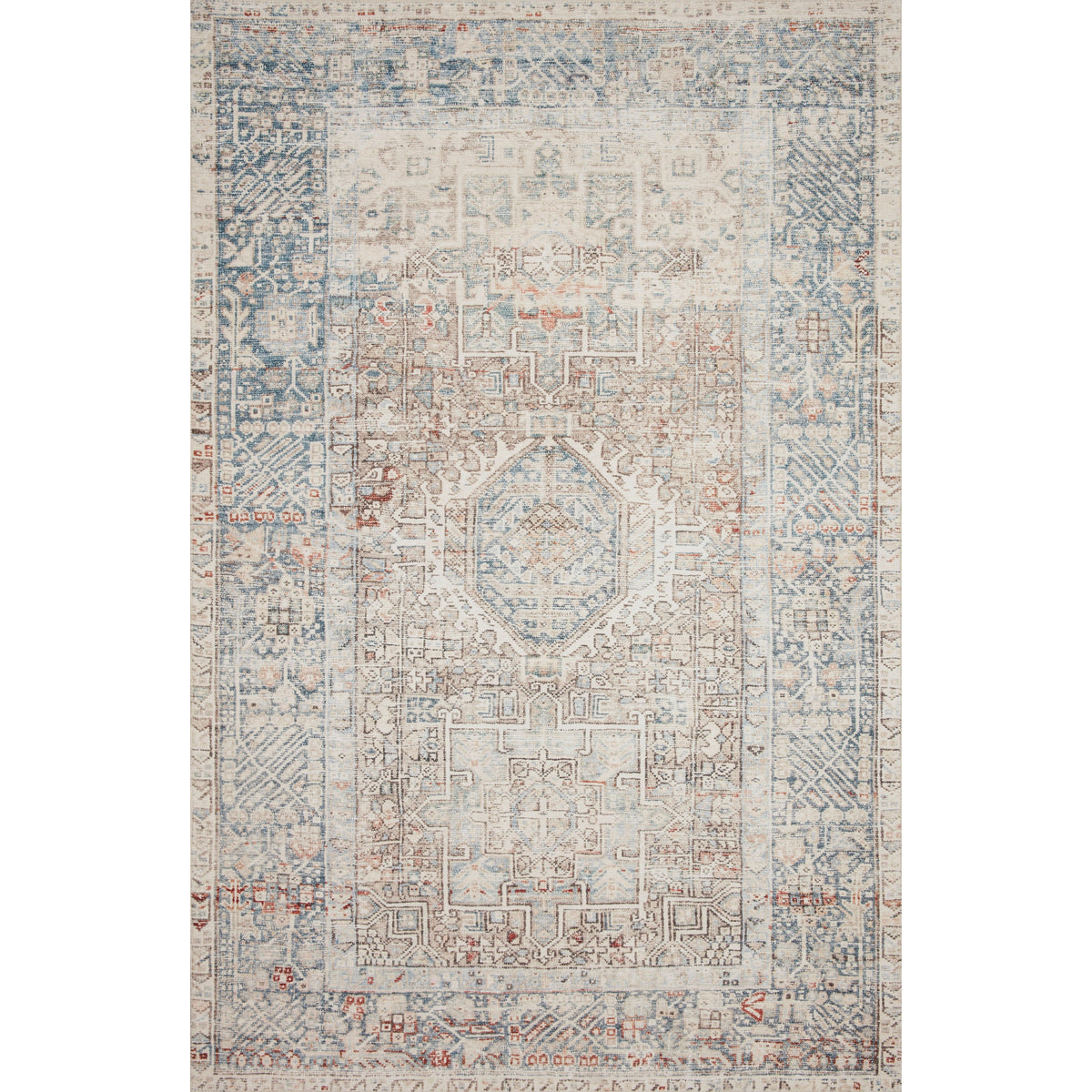 Jules Chris Loves Julia x Loloi Tapis Naturel/Océan