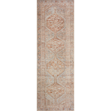 Durable, low pile, and soft underfoot, this rug is inspired by classic vintage and antique rugs. The Jules Chris Loves Julia Tangerine / Mist rug from Loloi features a beautiful vintage pattern and patina. The rug is easy to clean and maintain and perfect for living rooms, dining rooms, hallways, and kitchens!