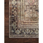 Perfect for families with kids and pets and very easy to clean and maintain. Comes in area, cute kitchen and hallway runner sizes. The rug is gorgeous with an intricate pattern and warms up the room with beautiful color tones. The Layla Olive/Charcoal LAY-03 rug from Loloi captures the spirit of an old-world rug. Amethyst Home provides interior design, new construction, custom furniture, and rugs for the Chicago metro area.