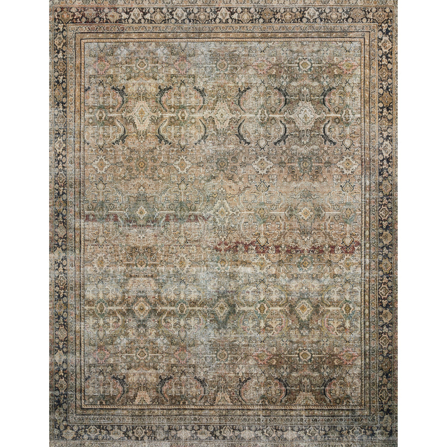 Tapis olive/charbon Layla