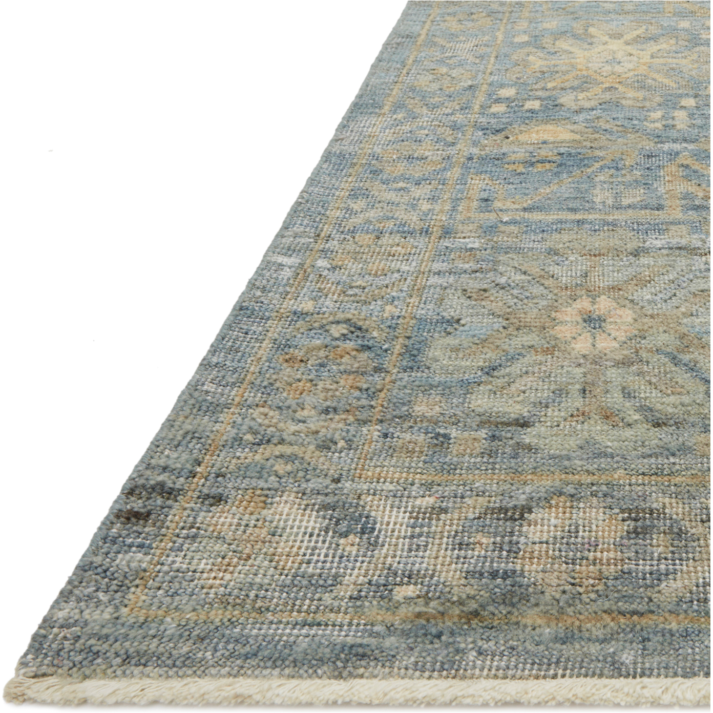 The Legacy Ocean LZ-03 Rug from Loloi is hand-knotted, refined, yet versatile for hallways, living rooms, bedrooms, and extra large spaces. The Legacy rug is deliberately distressed and sheared down to an extra low pile of 100% wool, creating a patina usually only imparted through decades of wear. Amethyst Home provides interior design, new construction, custom furniture, and rugs for the Kansas City metro area.