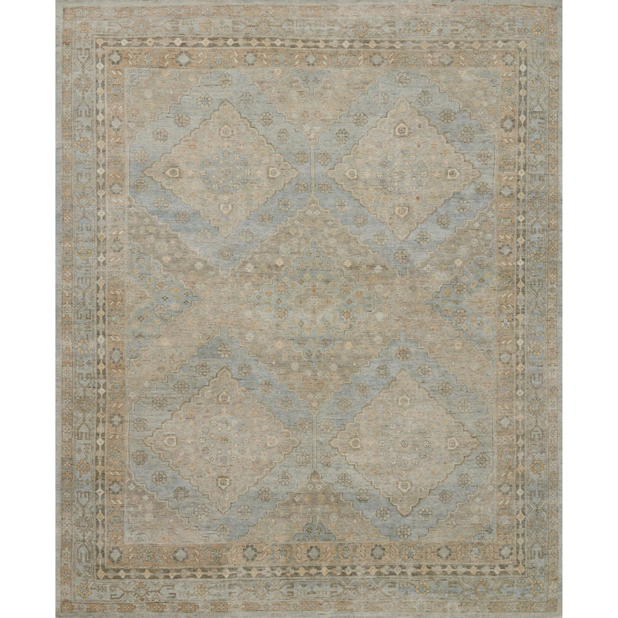Tapis noué à la main Legacy mer/pierre