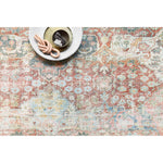 Featuring Loren Brick/Multi Rug by Loloi at Amethyst Home. The Loren Brick/Multi area rug from Loloi captures the spirit of a one-of-a-kind vintage or antique area rug. You will love this rug because the rug is: 

Perfect for families with kids and pets
Very easy to clean and maintain
Comes in big area rug sizes and as cute kitchen and hallway runners
Looks g. Amethyst Home provides interior design, new construction, custom furniture, and rugs for the Austin, Houston, and Dallas, Texas metro area.