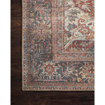 Featuring Loren Brick/Multi Rug by Loloi at Amethyst Home. The Loren Brick/Multi area rug from Loloi captures the spirit of a one-of-a-kind vintage or antique area rug. You will love this rug because the rug is: 

Perfect for families with kids and pets
Very easy to clean and maintain
Comes in big area rug sizes and as cute kitchen and hallway runners
Looks gorgeous with the intricate . Amethyst Home provides interior design, new construction, custom furniture, and rugs for the Chicago metro area.