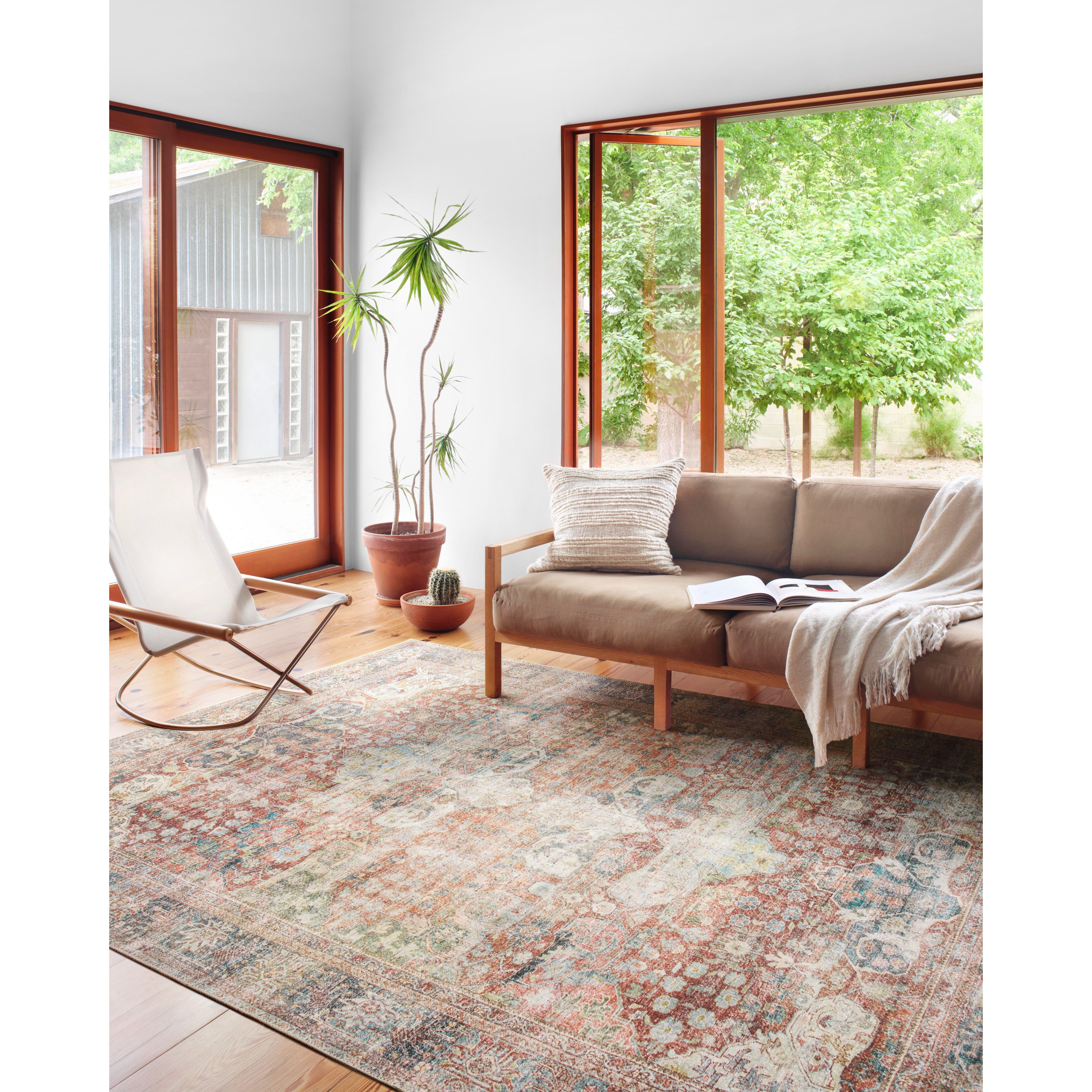 Featuring Loren Brick/Multi Rug by Loloi at Amethyst Home. The Loren Brick/Multi area rug from Loloi captures the spirit of a one-of-a-kind vintage or antique area rug. You will love this rug because the rug is: 

Perfect for families with kids and pets
Very easy to clean and maintain
Comes in big area rug sizes and as cute kitchen and hallway runners
Looks gorgeous. Amethyst Home provides interior design, new construction, custom furniture, and rugs for the Omaha and Lincoln, Nebraska metro area.