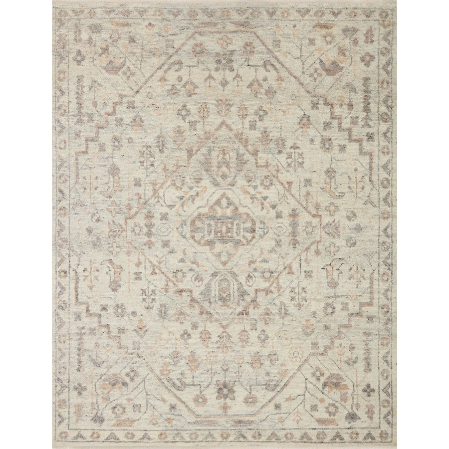 Tapis noué à la main Marco ivoire/taupe