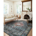 Featuring Margot Ocean / Brick Rug by Loloi at Amethyst Home. Easy on the eyes, comfortable on the feet. Our first collection with CloudPile™, the Margot Collection marries the luxurious feel of a plush pile with the affordability of a printed rug. Margot features timeless and classic designs, in an incredibly plush, cloud-like texture that you can't wait to sink your feet into.Power Loomed. Amethyst Home provides interior design, new construction, custom furniture, and rugs for Seattle metro area